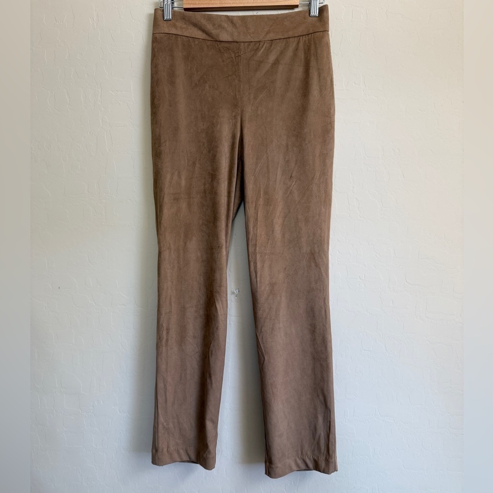 Women's Tan Suede Pants Straight Leg S